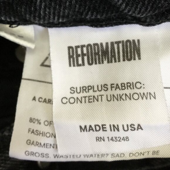 Reformation Cropped Raw Hem Hi Rise Distressed Jean 25 - Picture 5 of 10